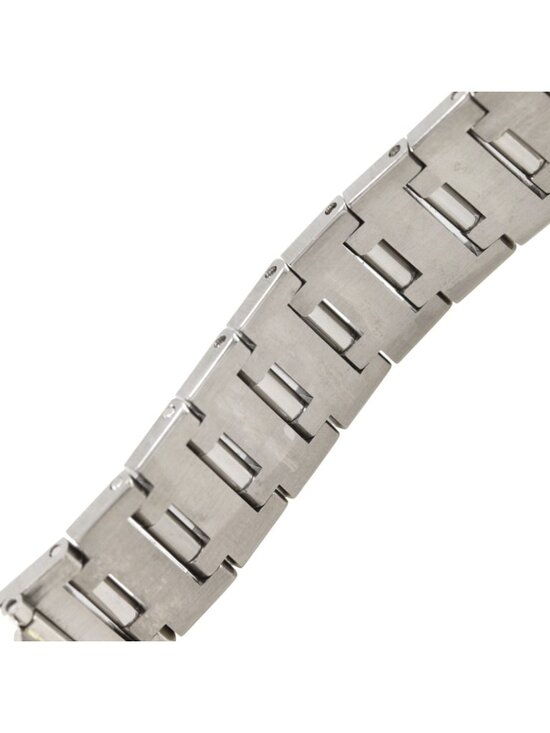 Bvlgari Stainless Steel Quartz Analog Display Black Dial Watch